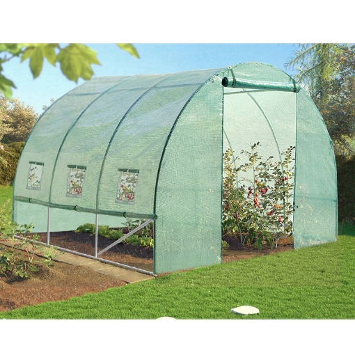 Garden Line 3-сегментний садовий тунель з плівки 3 x 2 x 2 м, зелений, з можливістю додаткової вентиляції, TUN3910 - Home Club