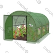 Garden Line 3-сегментний садовий тунель з плівки 3 x 2 x 2 м, зелений, з дверима на петлях, TUN3941 - Home Club