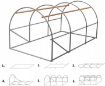 Garden Line 3-сегментний садовий тунель з плівки 3 x 2 x 2 м, зелений, з дверима на петлях, TUN3941 - Home Club, зображення 12