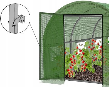 Garden Line 3-секционный садовый пленковый туннель, зеленый, 4 x 2,5 x 2 м, с дверью на петлях, TUN6216 - Home Club