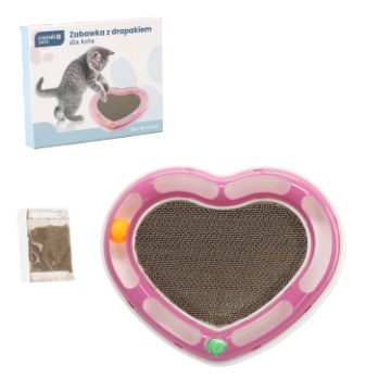 Chomik Игрушка для кошки с когтеточкой в форме сердца, размеры 38 x 30 x 5 см, PET7765 - Home Club