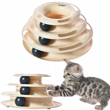 Chomik Игрушка для кошки, башня с мячами, 25 x 13 см, PET9776 - Home Club