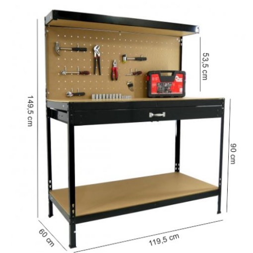 Garden Line Рабочий стол с ящиком 120 x 60 x 150 см, GWI3601 - Home Club