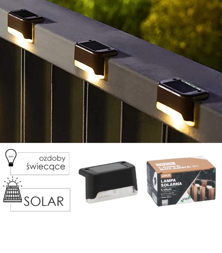 Garden Line Kpl.4 Сонячних Ламп 8 x 4,5 x 4,5 См Linus Led Тепло-Білий, SOL3729 - Home Club