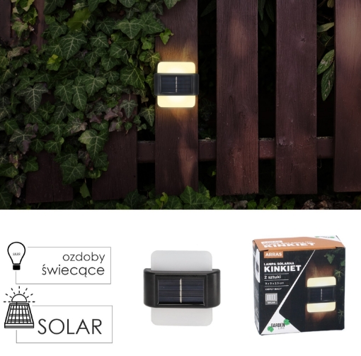 Garden Line Кпл.2 Сонячних Ламп - Абжорджер 9 x 9 x 2,3 См Arras Led Тепло-Білий, SOL3736 - Home Club