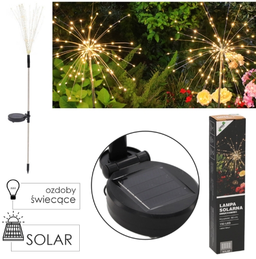 Garden Line Солнечная Лампа H 90 Cm Вентилятор 150 Led Теплый Белый, SOL3798 - Home Club