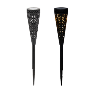 Garden Line Солнечная Лампа Helis 7 x 7 x 41 см, Черная, Теплый Белый, SOL4252 - Home Club