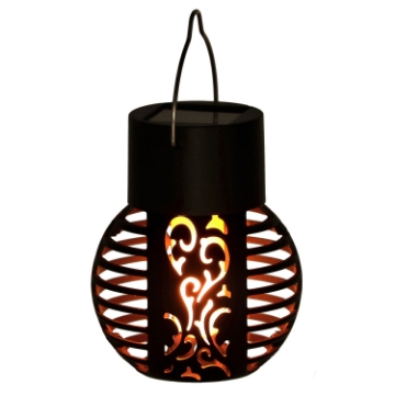 Garden Line Солнечная Лампа Flame 7 x 7 x 9 см Черная Теплый Белый, SOL4320 - Home Club