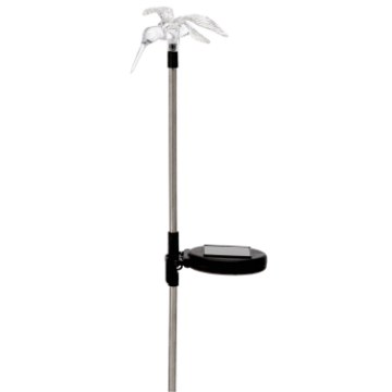 Garden Line Солнечная Лампа Latis 12,5 x 9,5 x 70 См Серебряная Коллибри / Бабочка / Стрекоза Холодный Белый, SOL4344 - Home Club