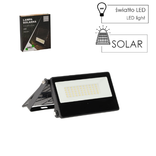 Garden Line Солнечная Лампа Led 17,3 x 9,7 x 3,2 см 20 Вт Черная, SOL2745 - Home Club