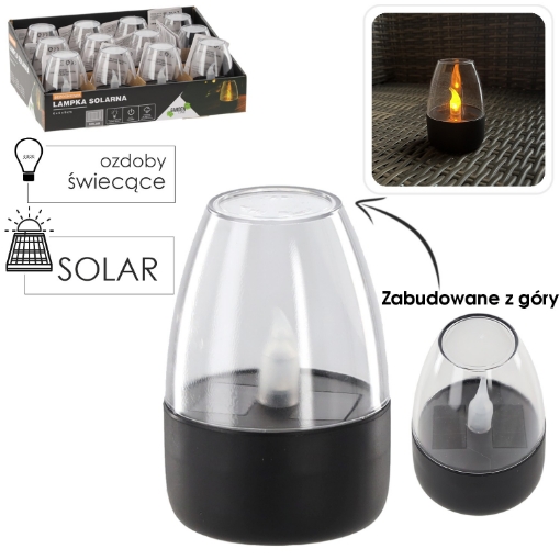 Garden Line Солярна Лампа Без Вогню 6 x 6 x 9 См Led Тепло-Біла, SOL5660 - Home Club