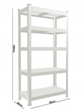 Chomik Два 5-Уровеньевая Стеллажа 90x30x180 См Грузоподъемность Полки: 175 Кг, GWI0885 - Home Club