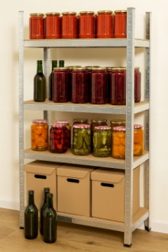 Chomik 4-Уровенная Стеллаж 150 x 70 x 30 См Грузоподъемность Полки: 150 Кг, GWI7792 - Home Club