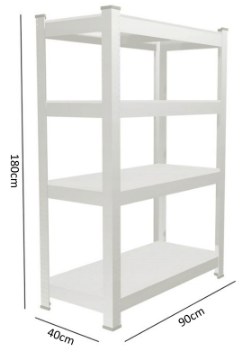 Chomik 4-Уровенная Стеллаж 150 x 70 x 30 См Грузоподъемность Полки: 150 Кг, GWI7792 - Home Club