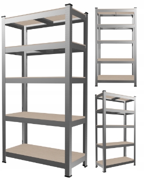 Chomik 5-Уровенная Стеллажная Система 220 X 90 X 40 См Грузоподъемность Полки: 175 Кг, GWI0629 - Home Club