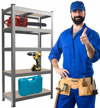 Chomik 5-Уровенный Стеллаж 200 X 90 X 40 См Грузоподъемность Полки: 175 Кг, GWI0643 - Home Club