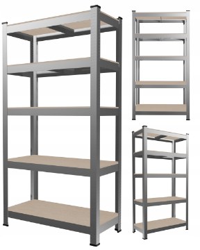 Chomik 5-Уровенный Стеллаж 200 X 90 X 40 См Грузоподъемность Полки: 175 Кг, GWI0643 - Home Club