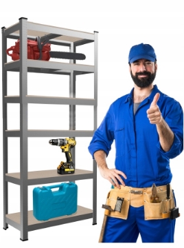 Chomik 6-Уровень Стеллаж 200 X 90 X 40 См Грузоподъемность Полки: 175 Кг, GWI0650 - Home Club