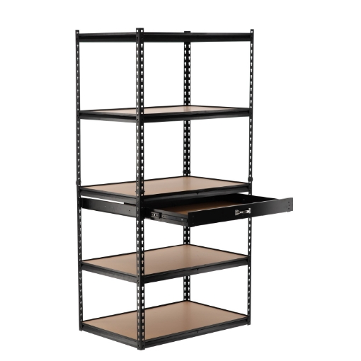 Chomik 5-Уровневый Стеллаж С Ящиком 180 x 90 x 60 См Грузоподъемность Полки: 175 Кг, GWI2127 - Home Club