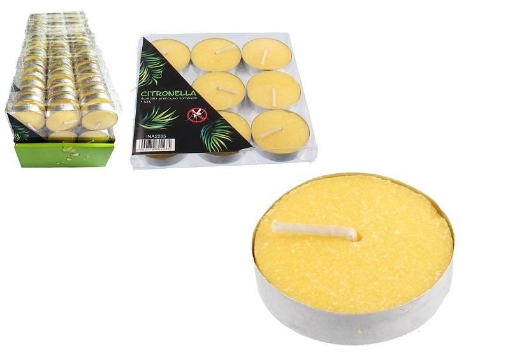 Garden Line Набор из 9 свечей-теалитов с цитронеллой, размер 11,5 x 1,5 см., INA2285 - Home Club