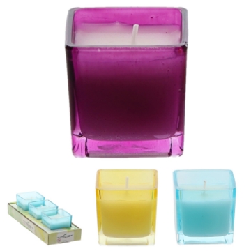 Garden Line Набор из 3 декоративных свечей с цитронеллой «Elis» 5 x 5 см, разноцветные, INA7447 - Home Club