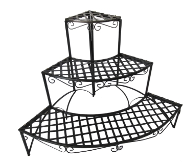 Garden Line Угловой цветочный столик с тремя полками, 60 x 60 x 60 см, PERG-N9550 - Home Club