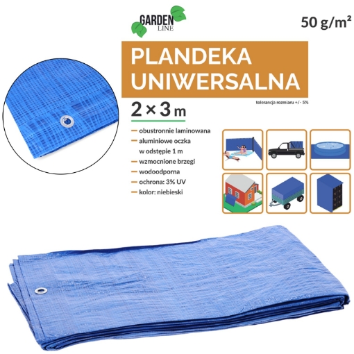 Chomik Плахта 2 x 3 М (+/- 5%) 50Gsm 3%Uv Синя, DEK4072 - Home Club