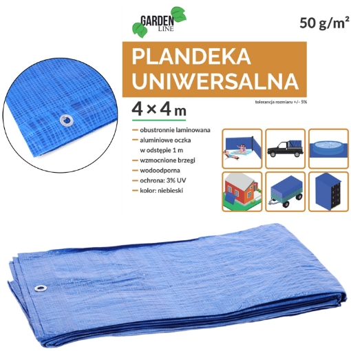Chomik Плахта 4 x 4 М (+/- 5%) 50Gsm 3%Uv Синя, DEK4096 - Home Club