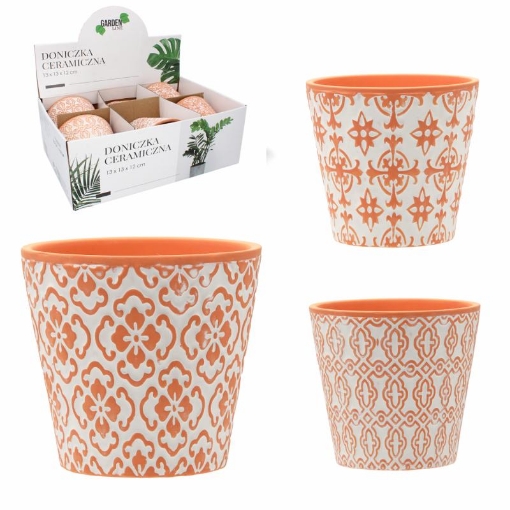 Garden Line Керамический Вазон 13 x 13 x 12 см, Различные Дизайны, RUN6501 - Home Club