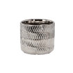 Garden Line Керамический кашпо для цветочного горшка 15 x 15 x 13 см, серебристый, ELI2302 - Home Club