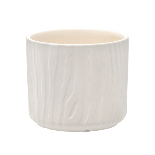 Chomik Керамический чехол для вазона 19,5 x 19,5 x 17 см, белый матовый, ELI2319 - Home Club