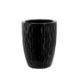 Garden Line Керамический кашпо для цветочного горшка 24,5 x 24,5 x 33 см, черный глянцевый, ELI2456 - Home Club