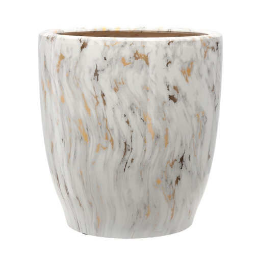 Garden Line Керамический кашпо для цветочного горшка 39 x 39 x 42 см, украшенный, ELI3598 - Home Club