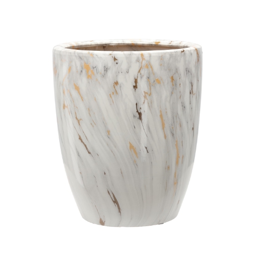 Garden Line Керамический кашпо для цветочного горшка 32,5 x 32,5 x 38 см, украшенный, ELI3604 - Home Club