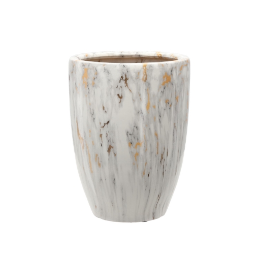 Garden Line Керамический кашпо для цветочного горшка 26 x 26 x 34,5 см, украшенный, ELI3611 - Home Club