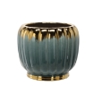 Garden Line Керамический кашпо для цветочного горшка 41 x 41 x 34,5 см, золотисто-зеленый, ELI3628 - Home Club