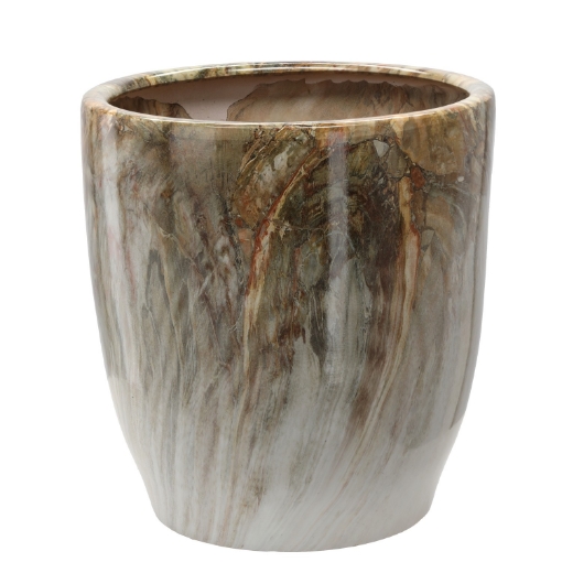 Chomik Керамический кашпо для цветочного горшка 39 x 39 x 42 см, украшенный, ELI2510 - Home Club