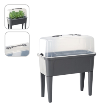 Chomik Скляний стіл з кришкою 76 x 38 x 83 см Антрацит, LAR3982 - Home Club