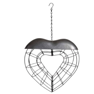 Chomik Птичий кормушка из металла для жирных шариков - сердце 25 x 25 x 7 см, EDA7960 - Home Club