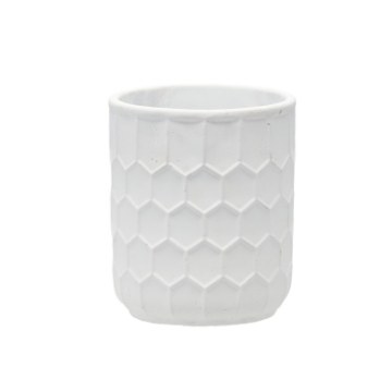 Garden Line Цементный Черенок Для Горшка 13,5 x 13,5 x 16 См, Медовый Плastик, Белый, HAZ1299 - Home Club