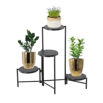 Garden Line Стойка Для Цветов/Растений 4-Уровневый 60 X 43 X 60 См Черный, GOM1371 - Home Club
