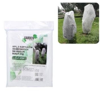 Garden Line Kpl.3 Захисних Чапурів Для Рослин 1 x 1,6 М Білий 30 г, AGO2142 - Home Club