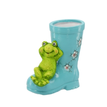 Garden Line Садовая Фигурка - Сапог С Лягушкой 18 x 10 x 20 см Горшок, GOT8791 - Home Club