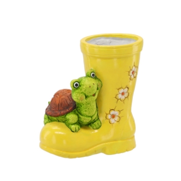Garden Line Садовая Фигурка - Гуменые Сапоги С Черепахой 18 x 10 x 20 см Горшок, GOT8807 - Home Club