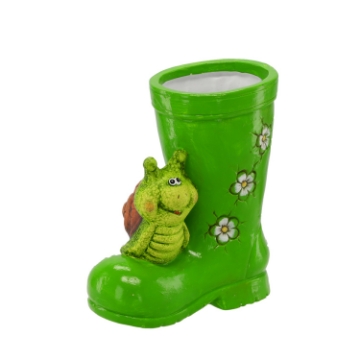 Garden Line Садовая Фигурка - Сапог С Улиткой 18 x 10 x 20 см Горшок, GOT8814 - Home Club
