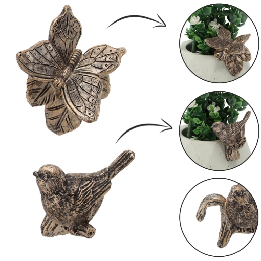 Garden Line Садовая Фигурка - Украшение Для Горшка - Птица/Бабочка, GOT8869 - Home Club