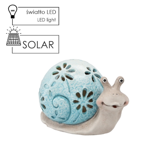 Garden Line Садовая Фигурка - Слизень Синий 17,5 x 11,5 x 12 см Led, GOT9002 - Home Club