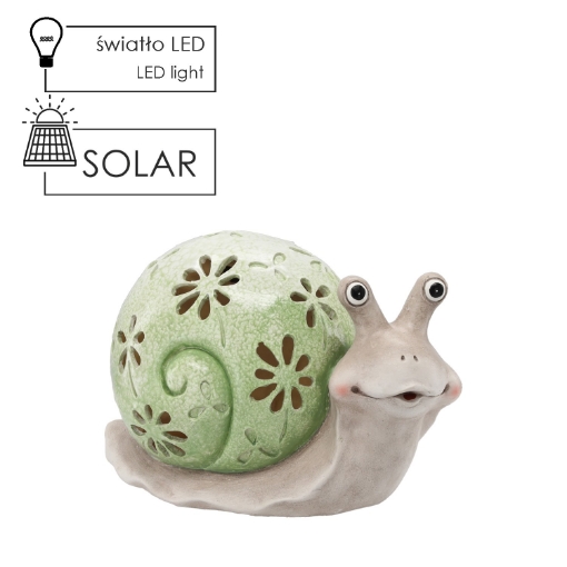 Garden Line Садовая Фигура - Мятная Улитка 33 x 19,8 x 21,5 см Led, GOT9033 - Home Club