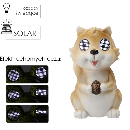 Garden Line Садовая Фигурка - Белка Со Светящимися Глазами 17,3 x 15,4 x 27 см Led, GOT9224 - Home Club