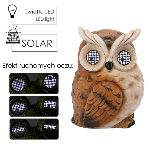 Garden Line Садовая Фигурка - Сова С Светящимися Глазами 18 x 20 x 25 см Led, GOT9309 - Home Club
